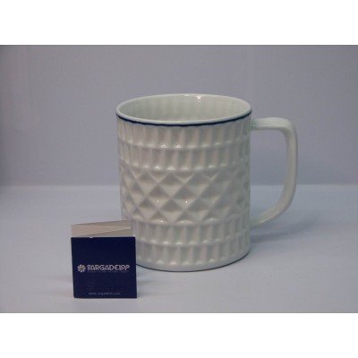 Sargamug pequeño Portomarínico Blanco Filo Azul