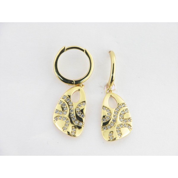 Viceroy pendientes aro plata chapada circonitas