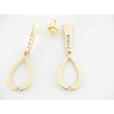 Pendientes Colgar Oro Piedras