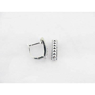 Lotus pendientes plata circonitas