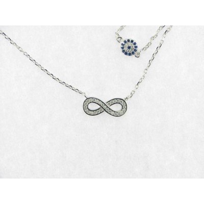 Gargantilla Plata Piedras Infinito