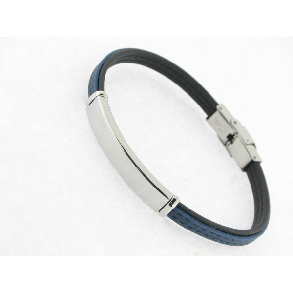 Viceroy pulsera acero reciclado piel