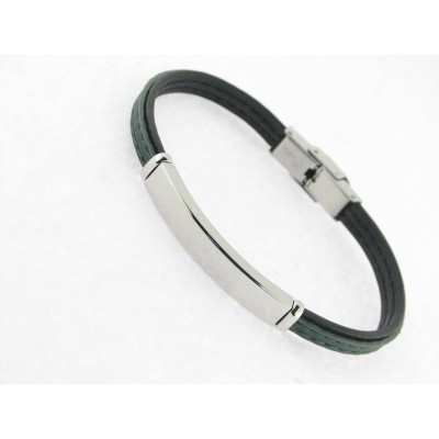 Viceroy pulsera acero reciclado piel