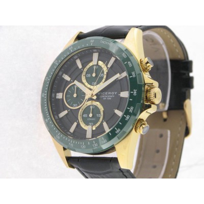 Viceroy Crono Agujas Acero Chapado Correa