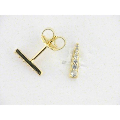 Pendientes Plata Chapada Piedras