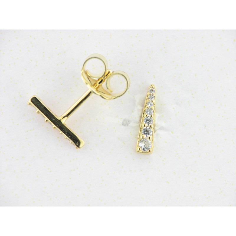 Pendientes Plata Chapada Piedras