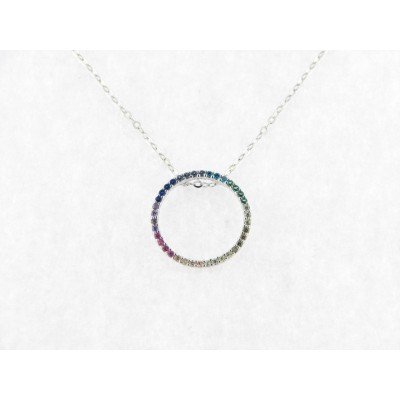 Lotus Gargantilla Plata Zirconitas