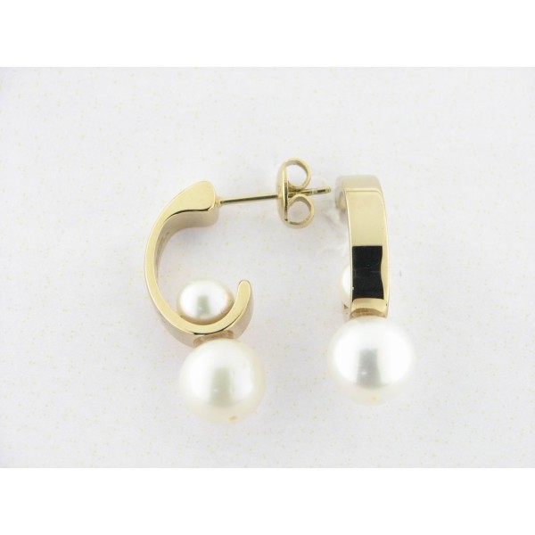 Viceroy Pendientes Acero Chapado Perla
