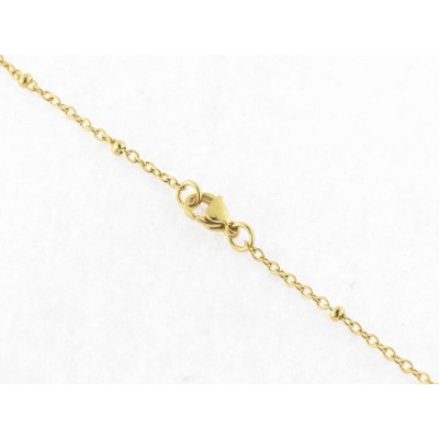 Cadena Acero 45 cm Bolas Doradas