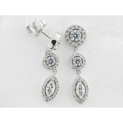 Camaleoni Pendientes Plata Piedras