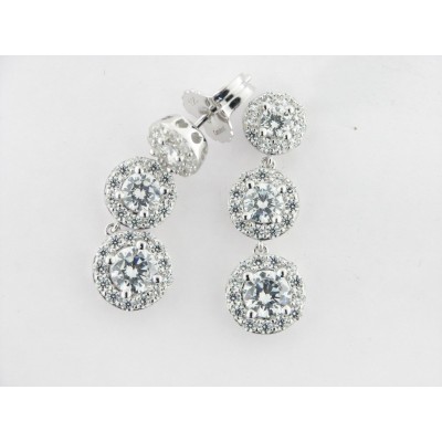 Camaleoni Pendientes Plata Piedras