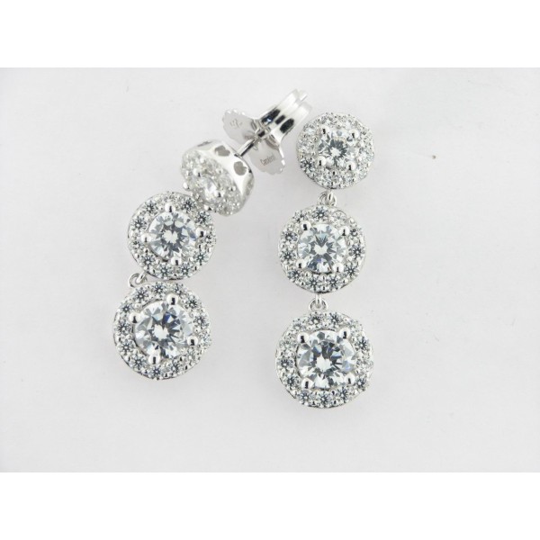 Camaleoni Pendientes Plata Piedras