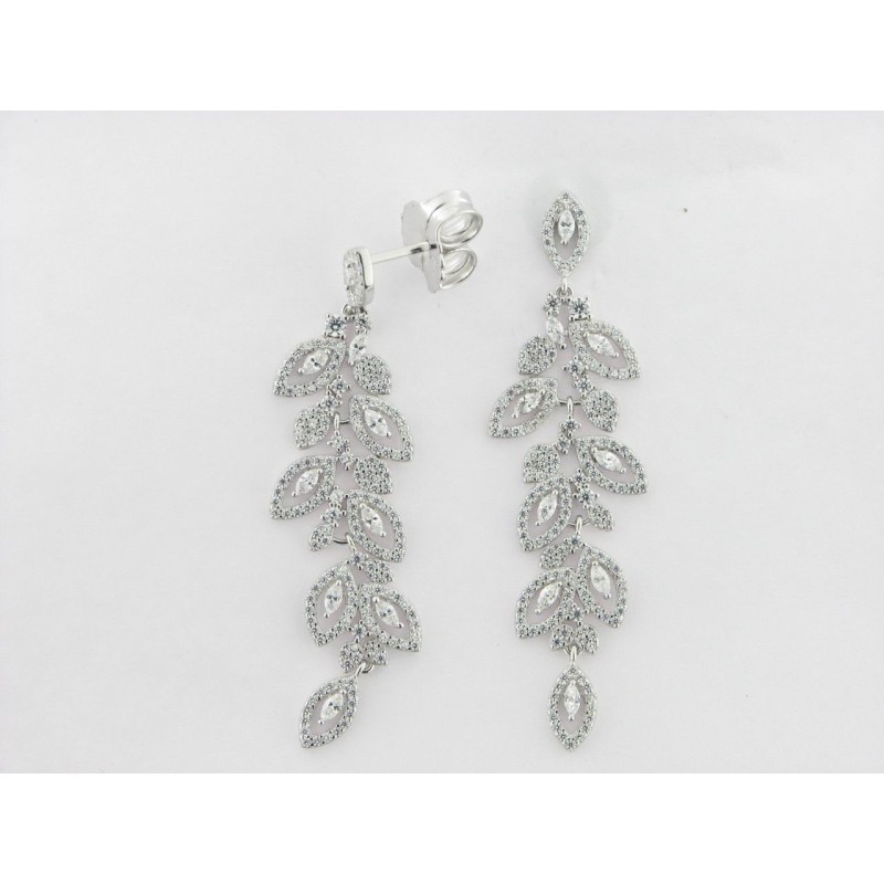 Camaleoni Pendientes Plata Piedras
