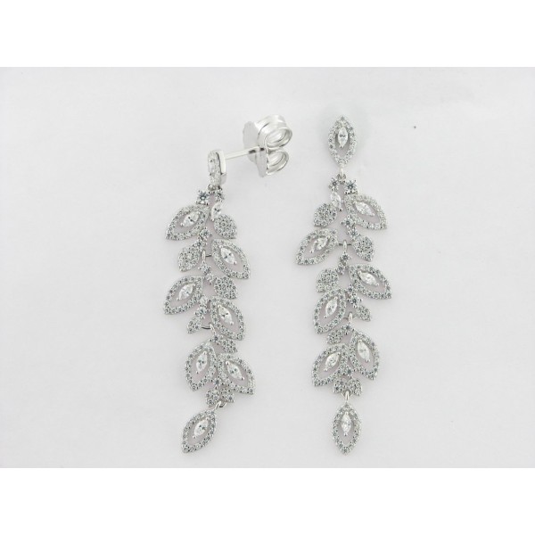 Camaleoni Pendientes Plata Piedras
