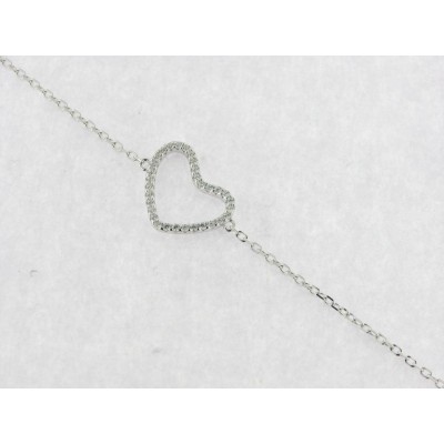 Naiomy Pulsera Plata Corazón