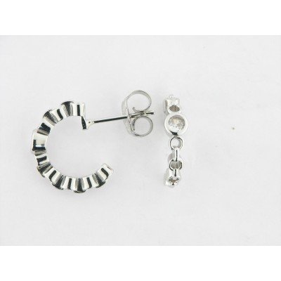 Pendientes Aro Plata Piedra
