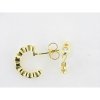 Pendientes Aro Plata Chapada Piedra