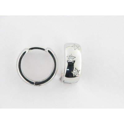 Pendientes Aro Plata Piedras