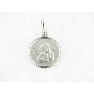 Medalla Plata Angel 14 mm
