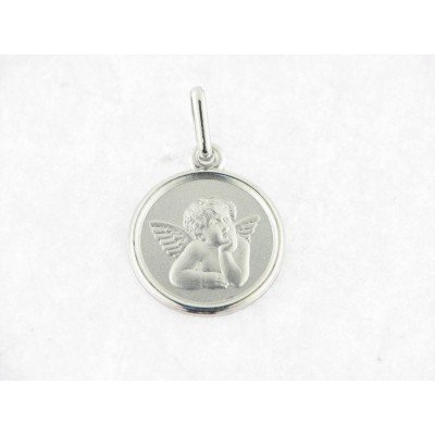 Medalla Plata Angel 14 mm