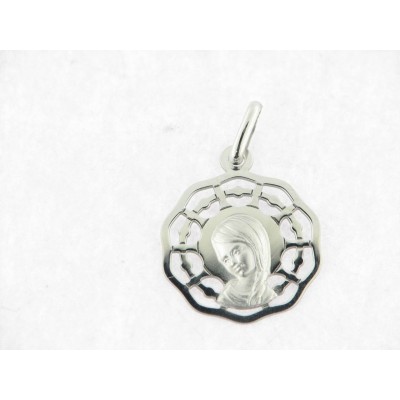 Medalla Plata Virgen Niña 15 mm