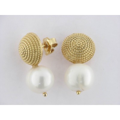 Duran Exquse Pendientes Plata Chapada Perla