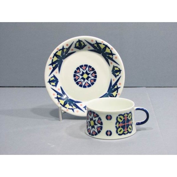 Taza te c/plato toxo color