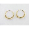 Pendientes aro plata chapada perlas