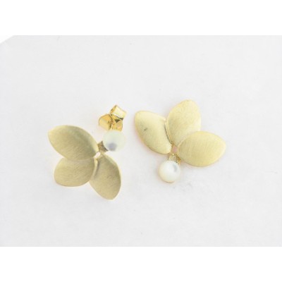 Duran Exquse Pendientes Plata Chapada Nacar