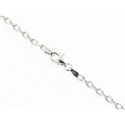 Cadena Plata 50 cm Rodio Forzada