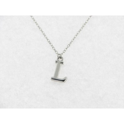 Colgante Inicial L Plata con Cadena