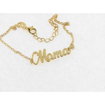 Pulsera Plata Chapada Mama