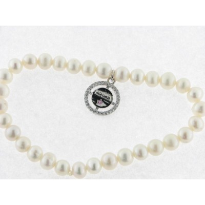 Pulsera Plata Perlas Mama