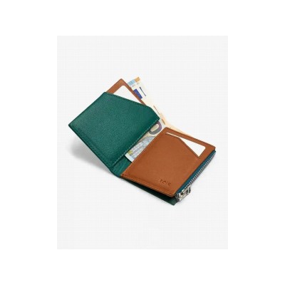 Roik Cartera Piel Zip Coin Emerald