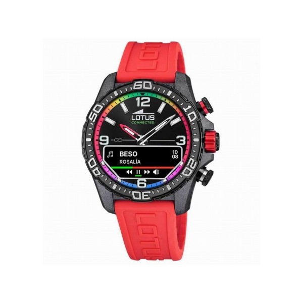 Lotus Connected Negro Correa Roja