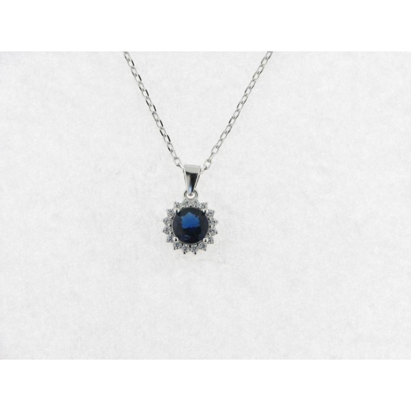 Colgante plata circonitas c/cadena