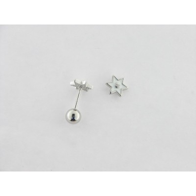 Pendientes plata esmalte circonitas