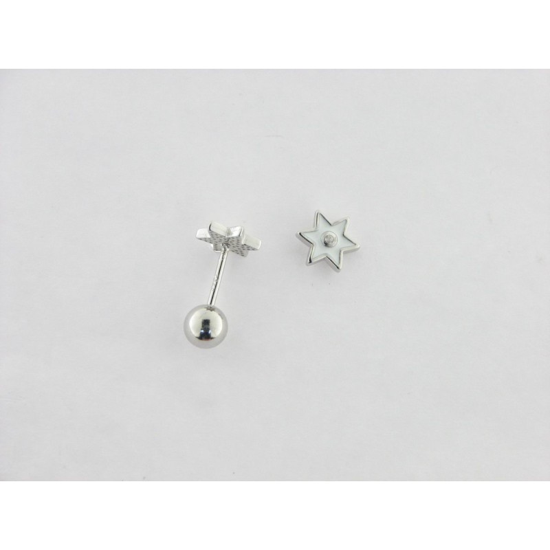 Pendientes plata esmalte circonitas