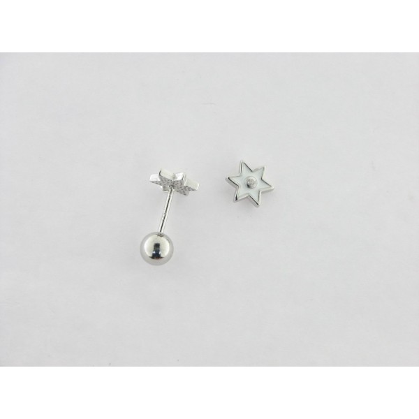 Pendientes plata esmalte circonitas