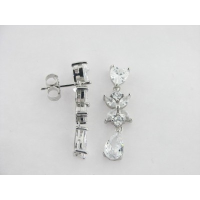 Pendientes plata circonitas