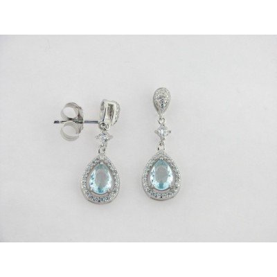 Pendientes plata circonitas