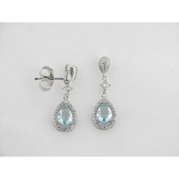 Pendientes plata circonitas