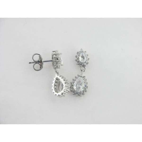 Pendientes plata circonitas