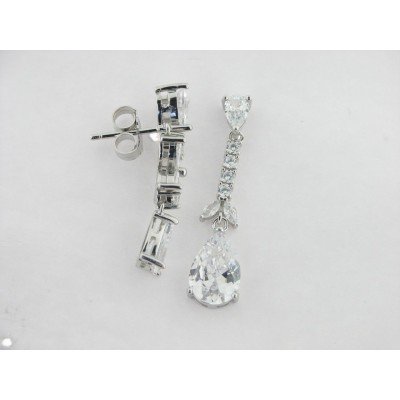 Pendientes plata circonitas