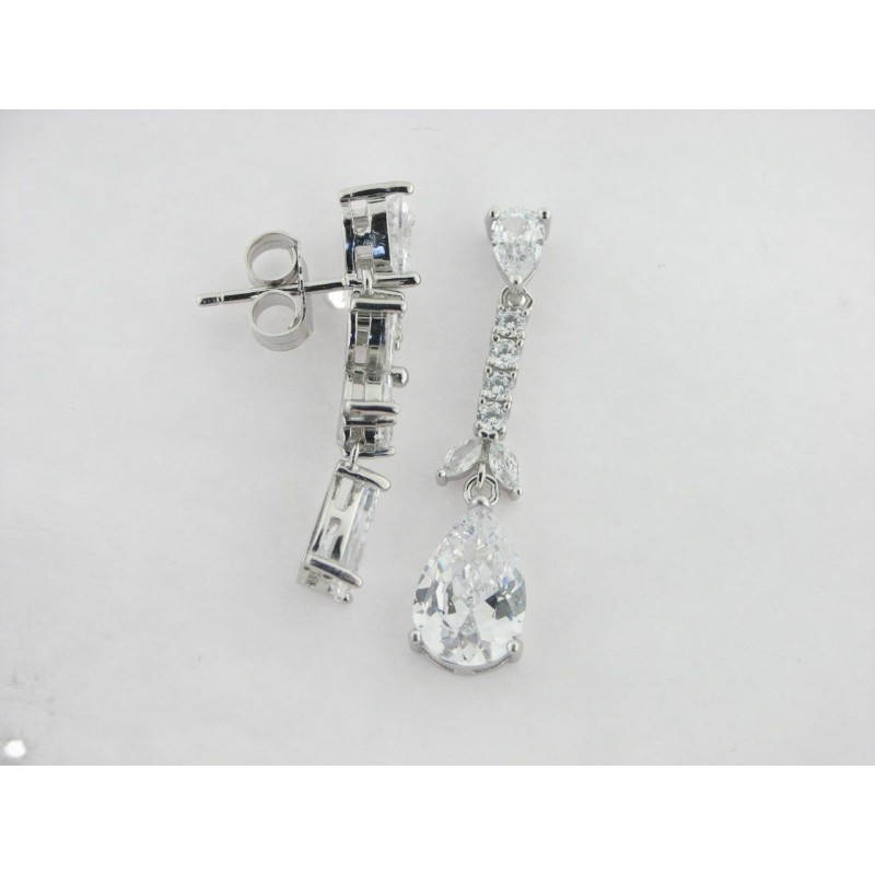 Pendientes plata circonitas