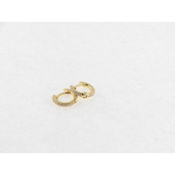 Naiomy pendientes aro plata chapada circonitas