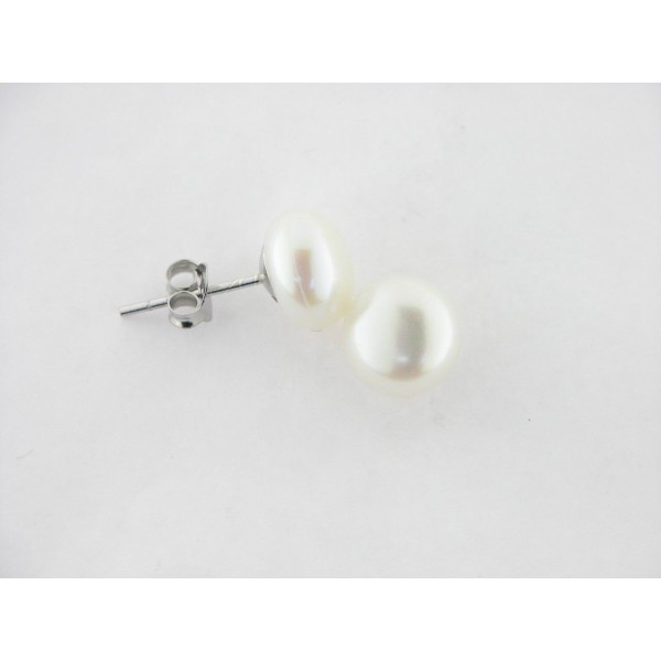 Pendientes Plata Perla