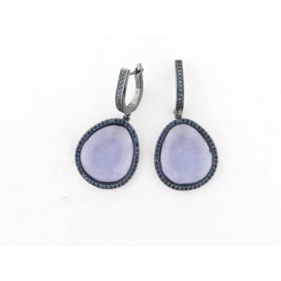 Camaleoni Pendientes Plata Piedras