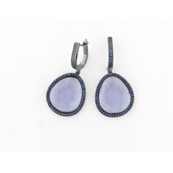 Camaleoni Pendientes Plata Piedras