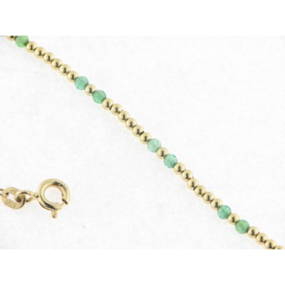 Pulsera Oro Espinelas Verde
